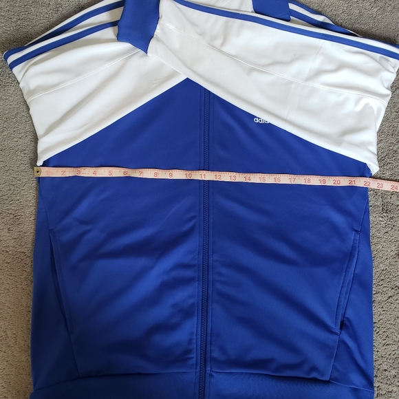 Adidas multi color track jacket, size XL, Blue & white. - Picture 4 of 6